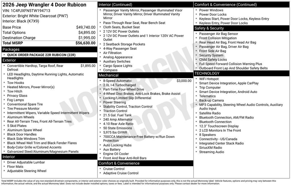 jeep wrangler 4-door 2026 1C4PJXFN5TW194713 image jeep wrangler 4-door 2026 1C4PJXFN5TW194713 image